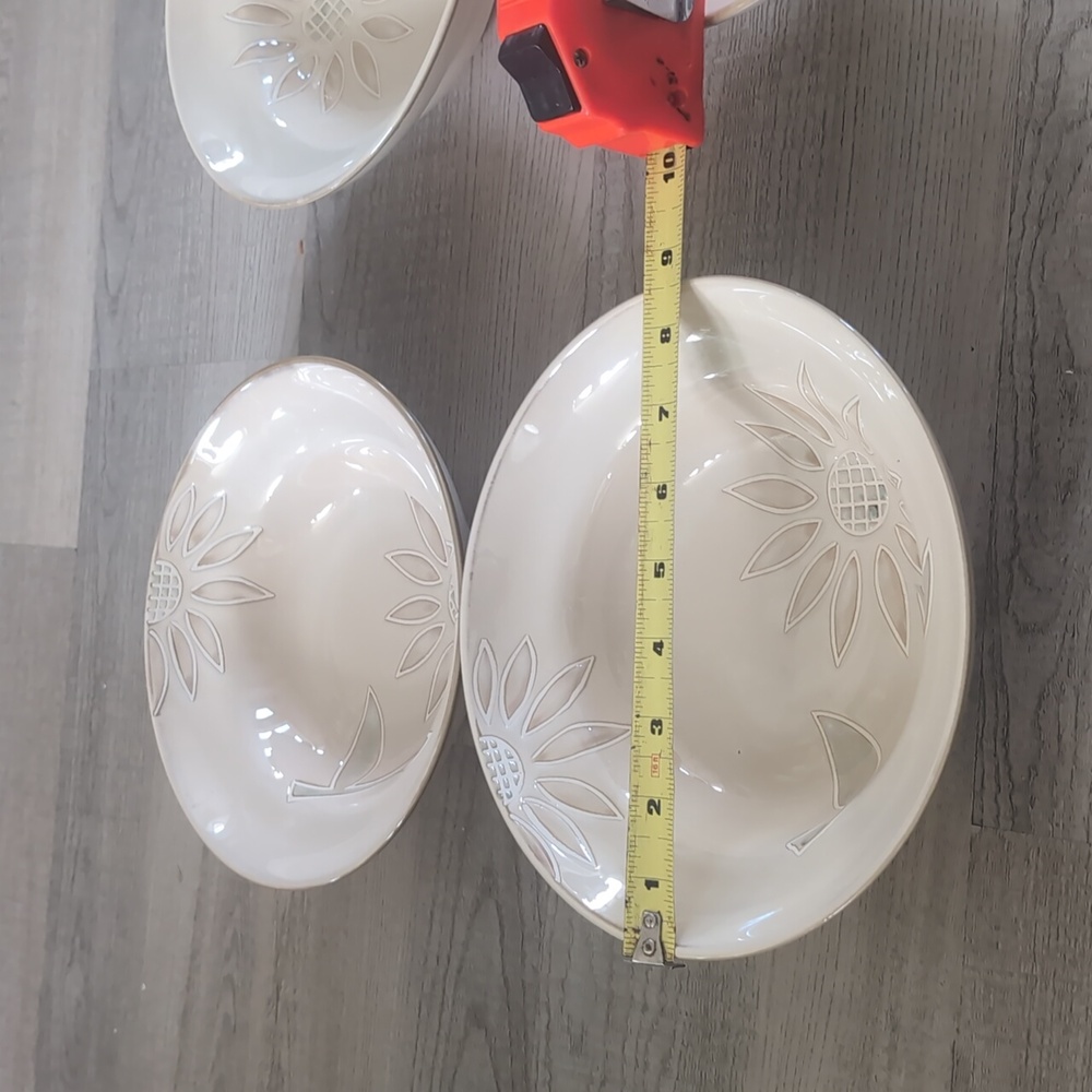 Cuisinart Cream Floral Dinnerware Bowls